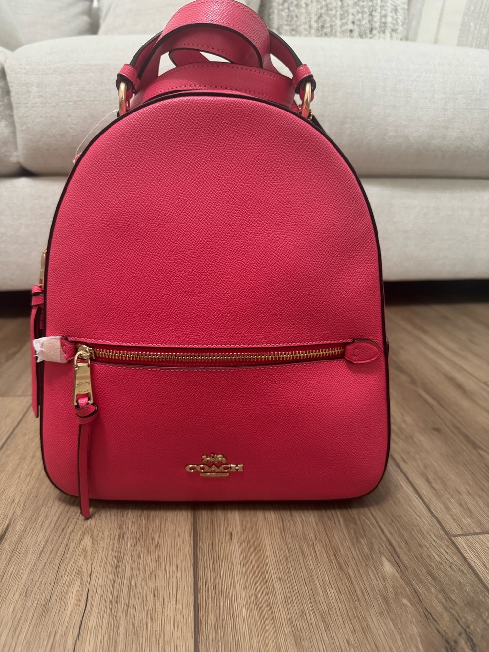 Coach Hot Pink Pebbled Leather Mini Backpack